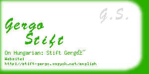 gergo stift business card